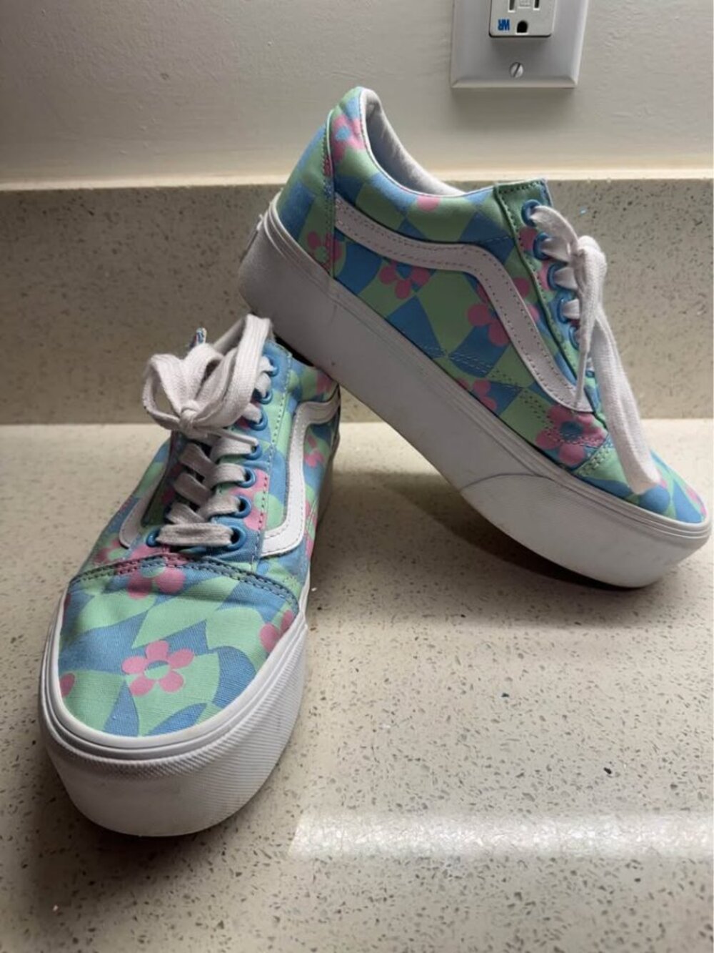 Vans x Awake NY Platform Floral Checkerboard Women’s Size 8